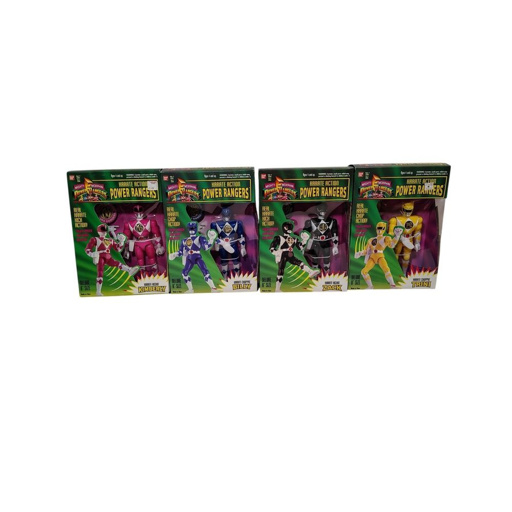 Mighty Morphin Power Rangers Karate‎ Action Deluxe 8 Inch Figures Lot 90s